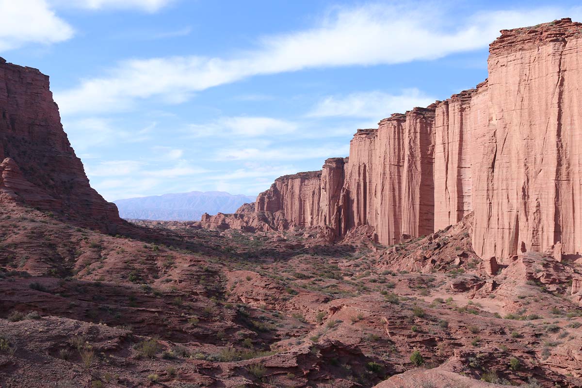 The red rocks and barren landscape of Talampaya National Park, a UNESCO World Heritage Sites.