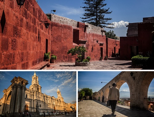 Photo collage of scenes from Arequipa, Peru