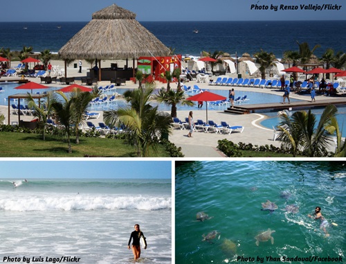 Photo collage of scenery and wildlife in Mancora, Punta Sal, and El Ñuro, Peru