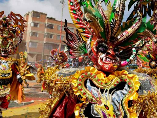Dancers at the Carnaval de Oruro in Bolivia
