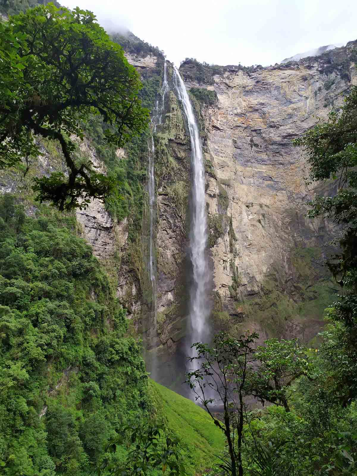 The Gocta Waterfall is a tall fall in the confluence of the Andes and Amazon.