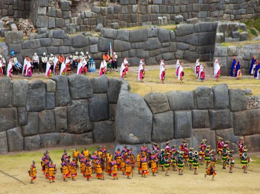Performers at Sacsayhuamán for Inti Raymi, a re-enactment of the Inca festival of the sun.