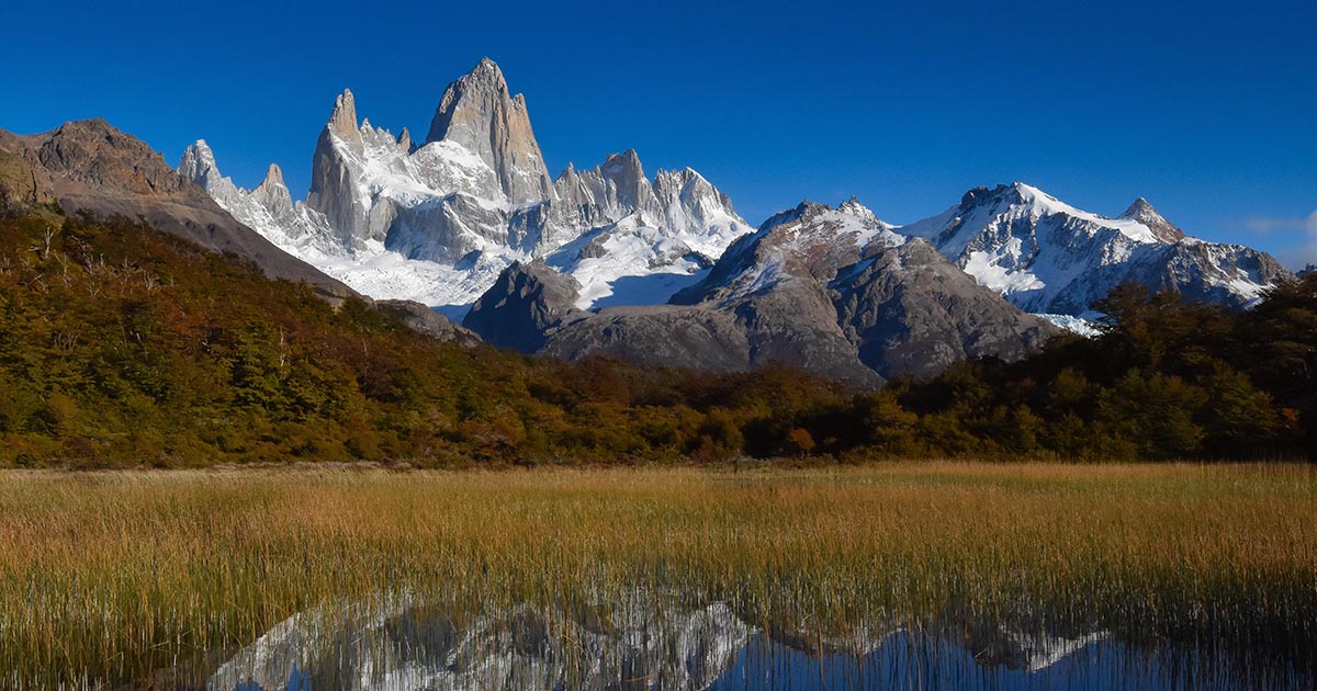 Snowcapped mountains of Patagonia, one of the top places to visit in Argentina