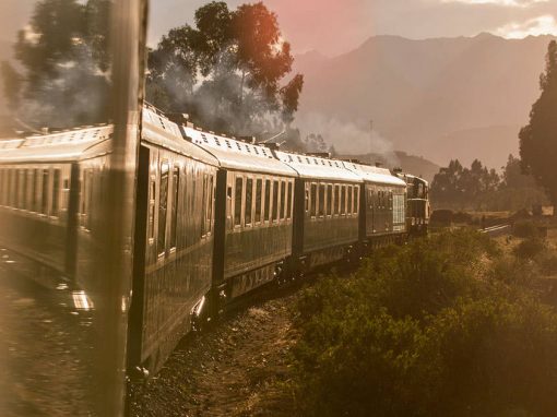 PeruRail train to Machu Picchu in the Sacred Valley of Peru.