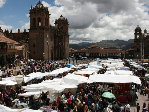 Santuranticuy (or Santurantikuy), a traditional Christmas Eve market in Cusco's Plaza de Armas.