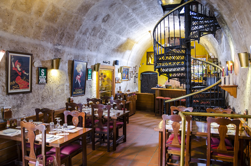 Zig Zag restaurant dining room with spiral staircase, Arequipa, Peru